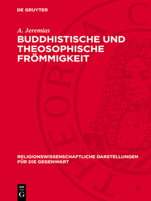 cover image of Buddhistische und theosophische Frömmigkeit